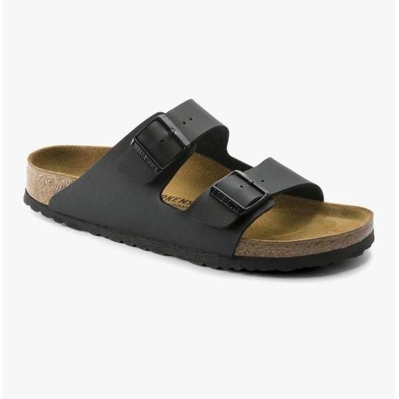 Birkenstock Arizona Eva mules Black Leather Sandals Men US 10 EU 43 New with Tag - Picture 1 of 5